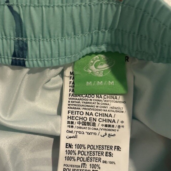 Quiksilver Men's Mix Volley Palm Trees Teal Swim Trunk Shorts Size Medium NEW‎ - Picture 6 of 6